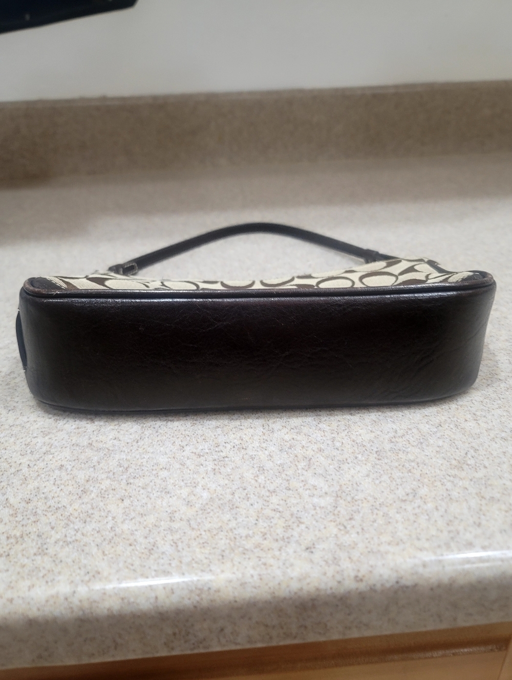 Coach Signature C Demi Pouch Jacquard Leather Baguette 6094 Y2K Vintage - Picture 7 of 8